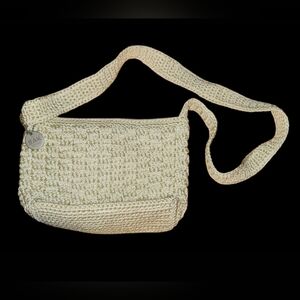 The Sak Beige Crochet Crossbody Bag